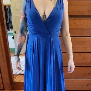 Never worn, royal blue prom dress,size 8